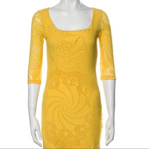 Jean Paul Gaultier yellow bodycon minidress